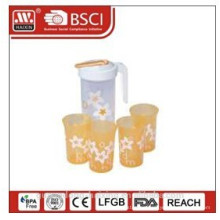 plastic water jug 1.2L with 4 cups